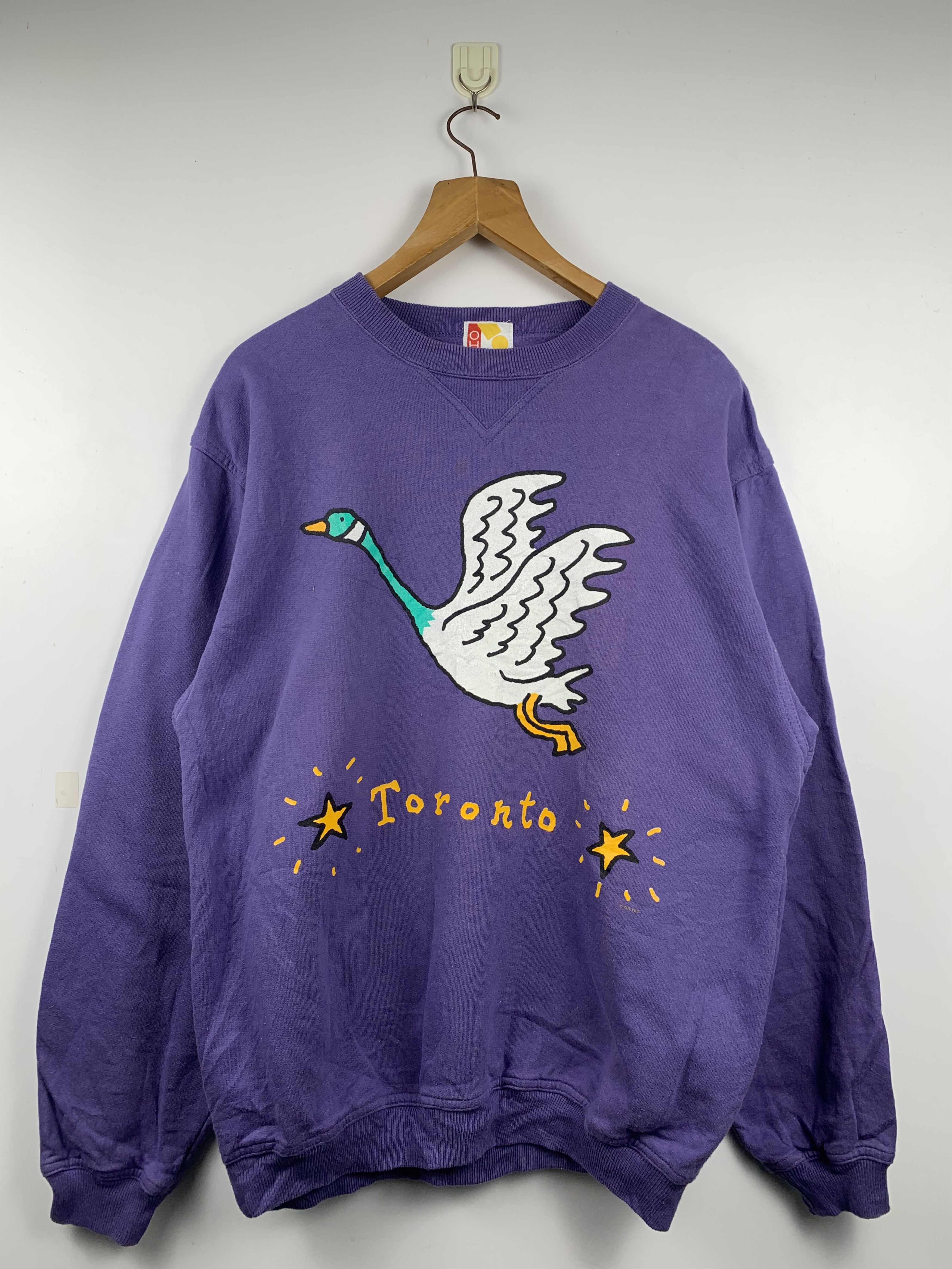 Vintage Vintage 90s Toronto Canada Goose Pullover Sweatshirt Size US S / EU 44-46 / 1 - 1 Thumbnail