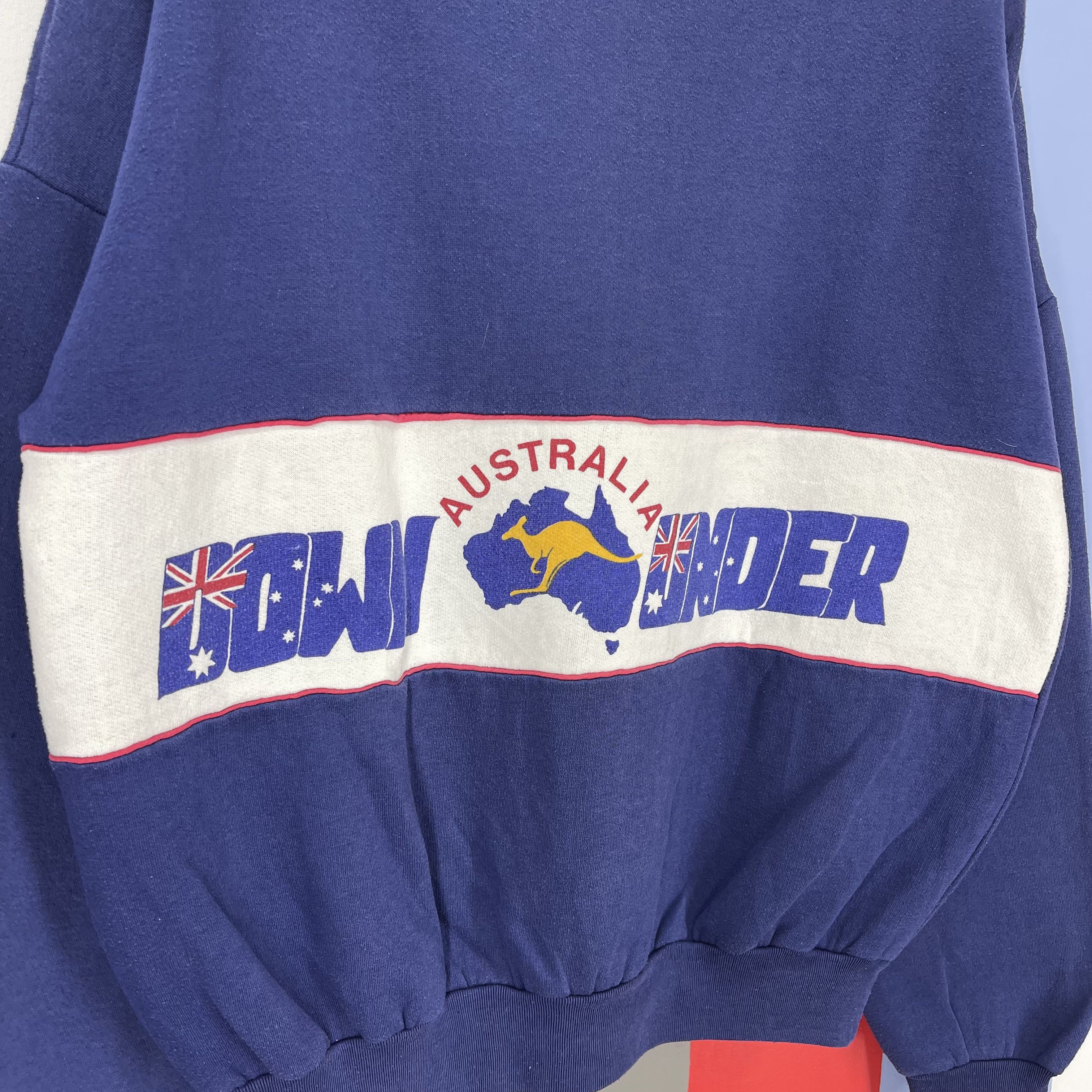 Vintage 90s Vintage DOWN UNDER AUSTRALIA Stripe Sweatshirt #1175/AN Size US L / EU 52-54 / 3 - 3 Thumbnail