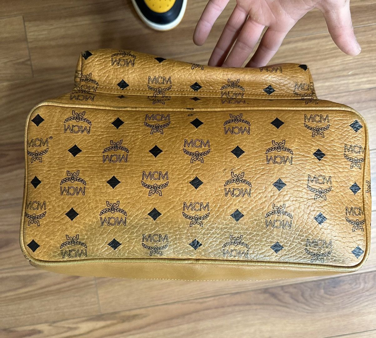 Designer MCM Cognac Backpack with Studs Designer Bag Size ONE SIZE - 5 Thumbnail