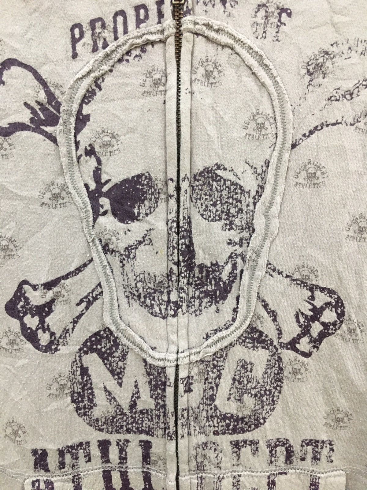Mossimo MOSSIMO - BIG SKULL LOGO ALLOVER PRINTED ZIPPER HOODIES Size US L / EU 52-54 / 3 - 6 Thumbnail