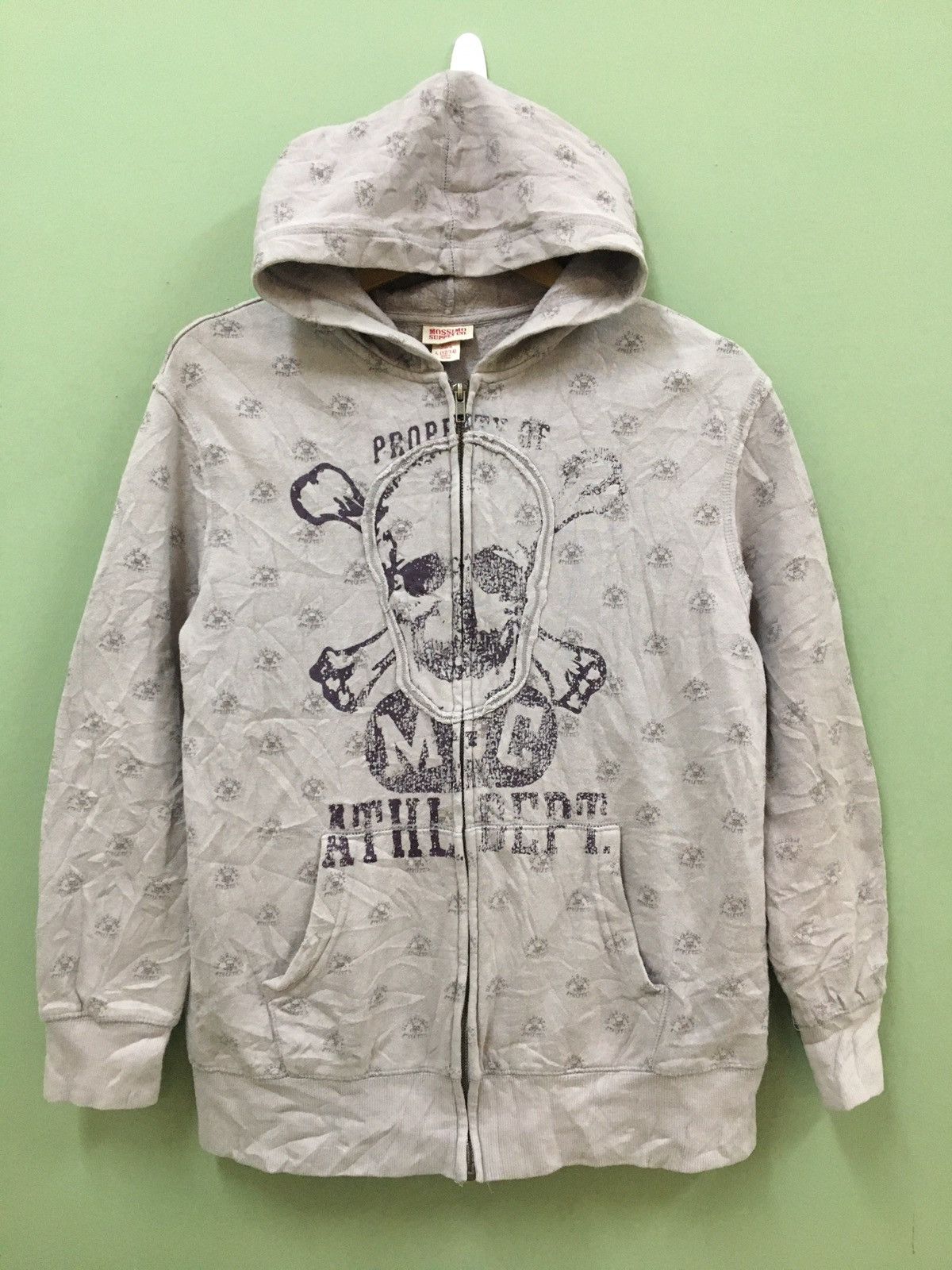 Mossimo MOSSIMO - BIG SKULL LOGO ALLOVER PRINTED ZIPPER HOODIES Size US L / EU 52-54 / 3 - 2 Thumbnail