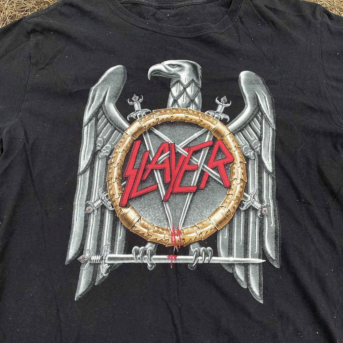 Band Tees Vintage Y2K Slayer Dead Face Band Rock Tee Buymypiece 90s Size US L / EU 52-54 / 3 - 4 Thumbnail