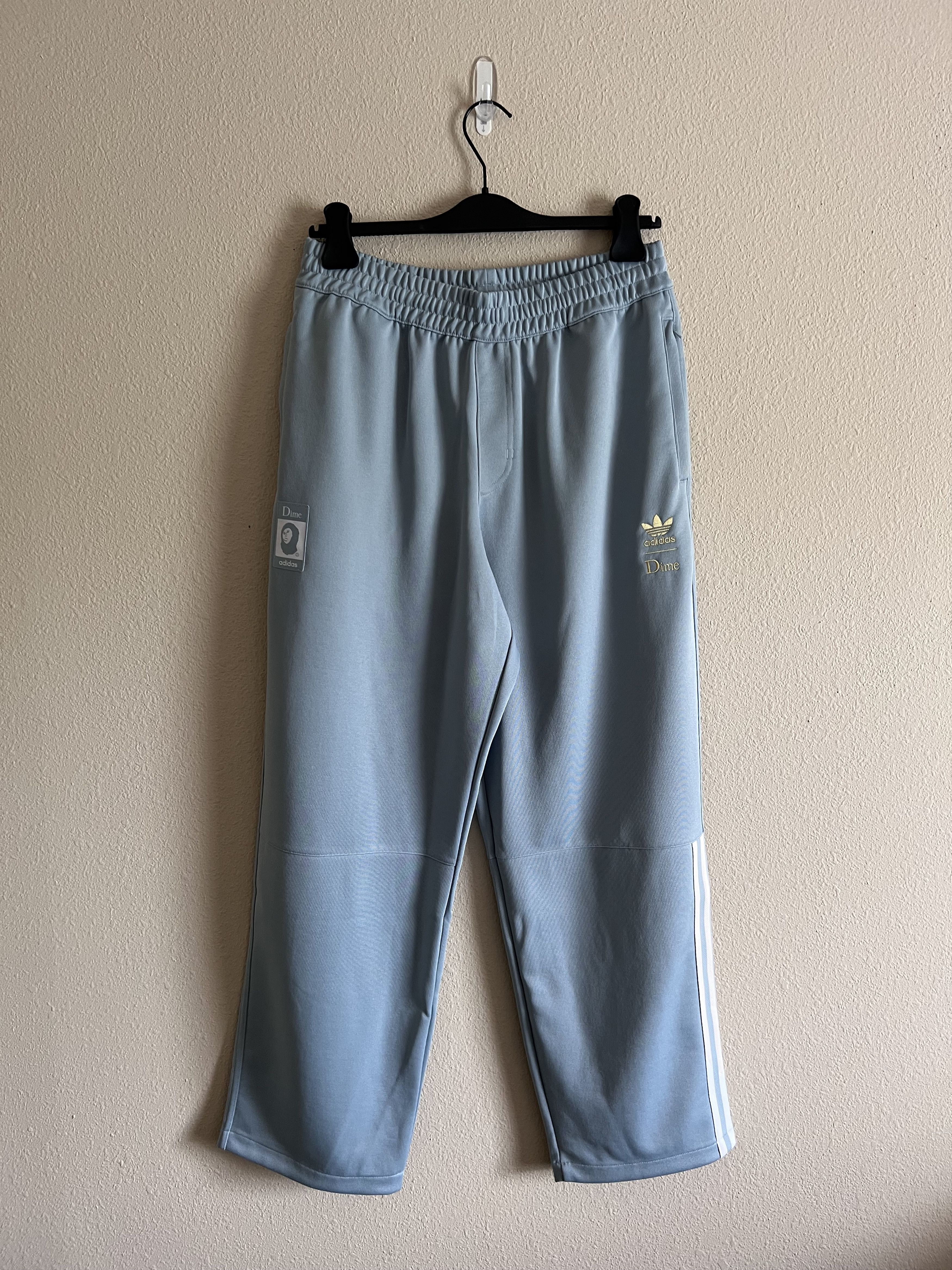 image of Adidas Superfire Track Pants In Light Blue, Men's (Size 32)
