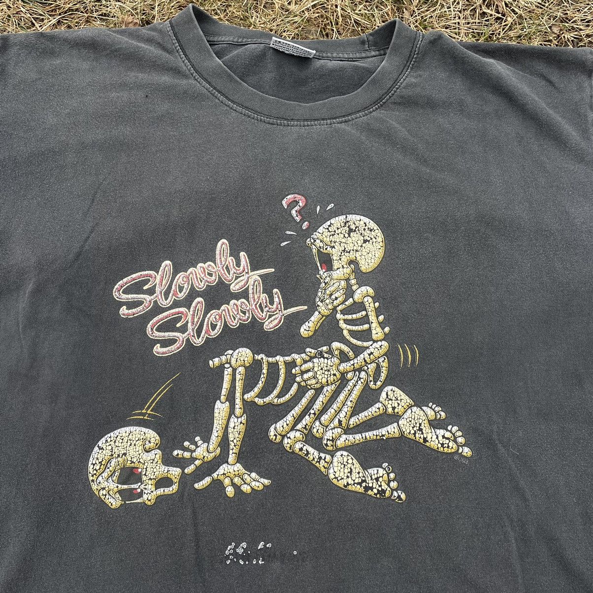 Vintage Vintage Y2K Sun Faded Graphic Tee Black Cropped Opium XL Size US XL / EU 56 / 4 - 4 Thumbnail