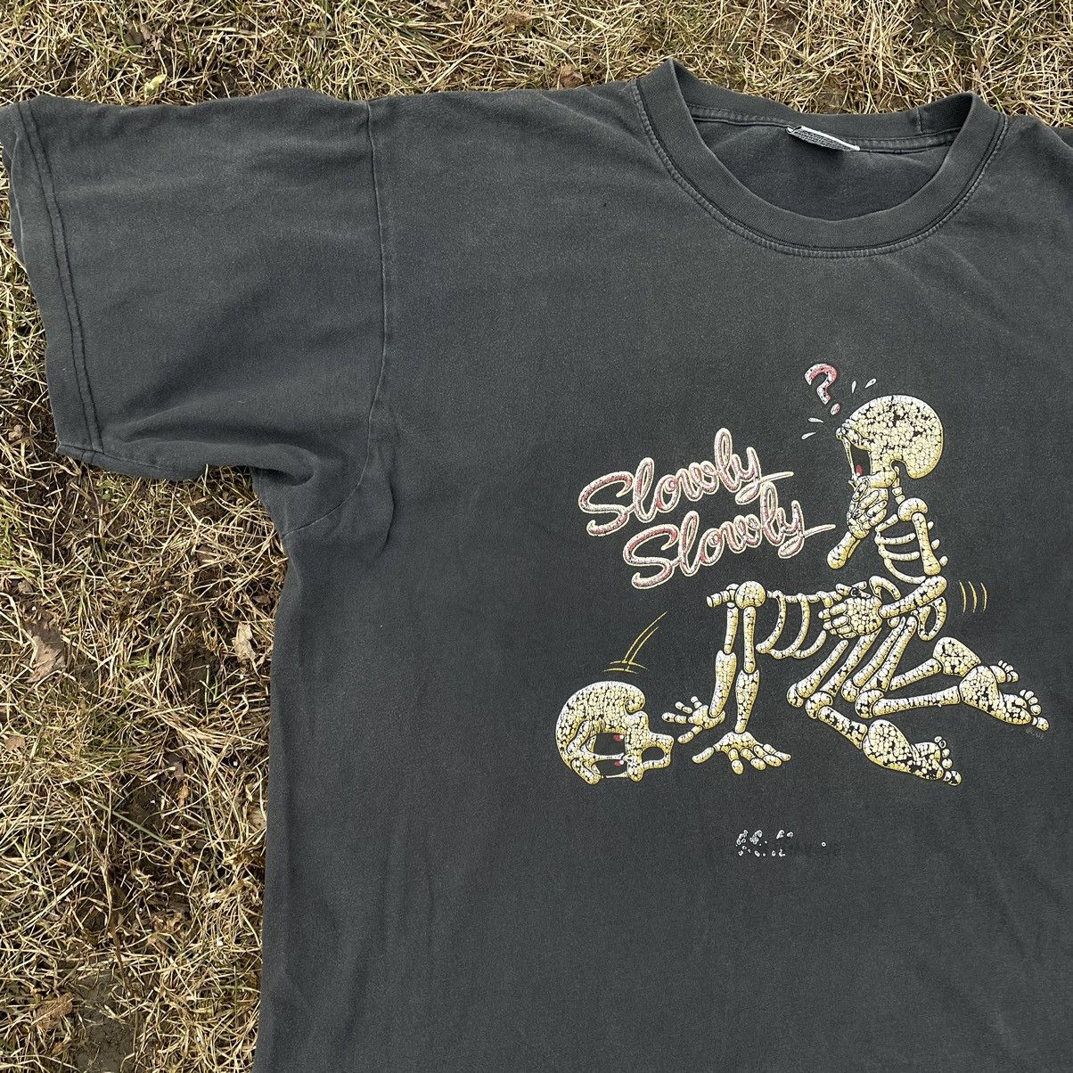 Vintage Vintage Y2K Sun Faded Graphic Tee Black Cropped Opium XL Size US XL / EU 56 / 4 - 3 Thumbnail