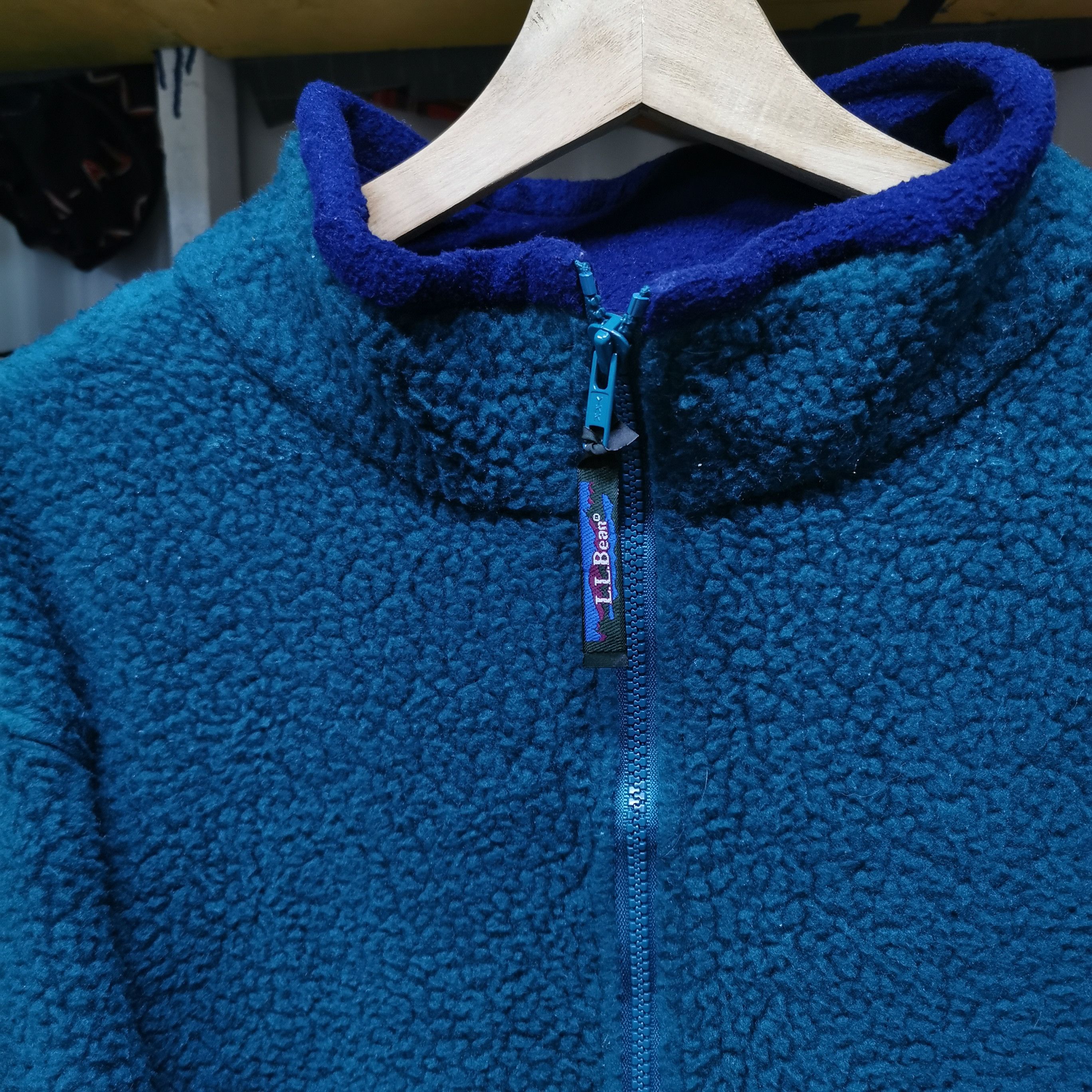 L.L. Bean Vintage LL Bean Half Zipper Deep Pile Fleece Size US L / EU 52-54 / 3 - 2 Thumbnail