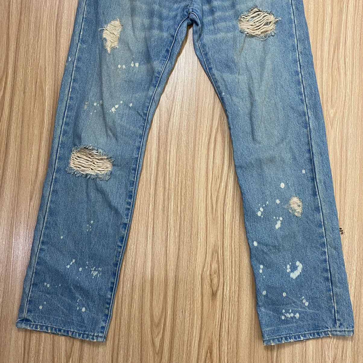 Japanese Brand MOMENT DISTRESSED DENIM NICE DESIGN PANTS Size US 31 - 5 Thumbnail