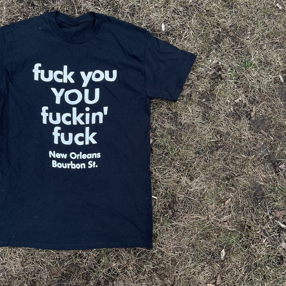 Vintage Vintage Y2K Graphic Tee Streetwear Punk New Orleans Bourbon Size US M / EU 48-50 / 2 - 2 Thumbnail