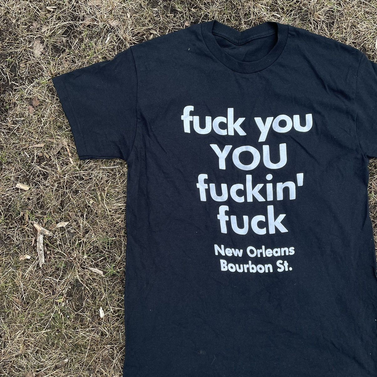 Vintage Vintage Y2K Graphic Tee Streetwear Punk New Orleans Bourbon Size US M / EU 48-50 / 2 - 3 Thumbnail