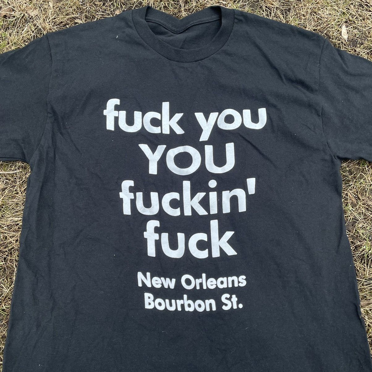 Vintage Vintage Y2K Graphic Tee Streetwear Punk New Orleans Bourbon Size US M / EU 48-50 / 2 - 4 Thumbnail
