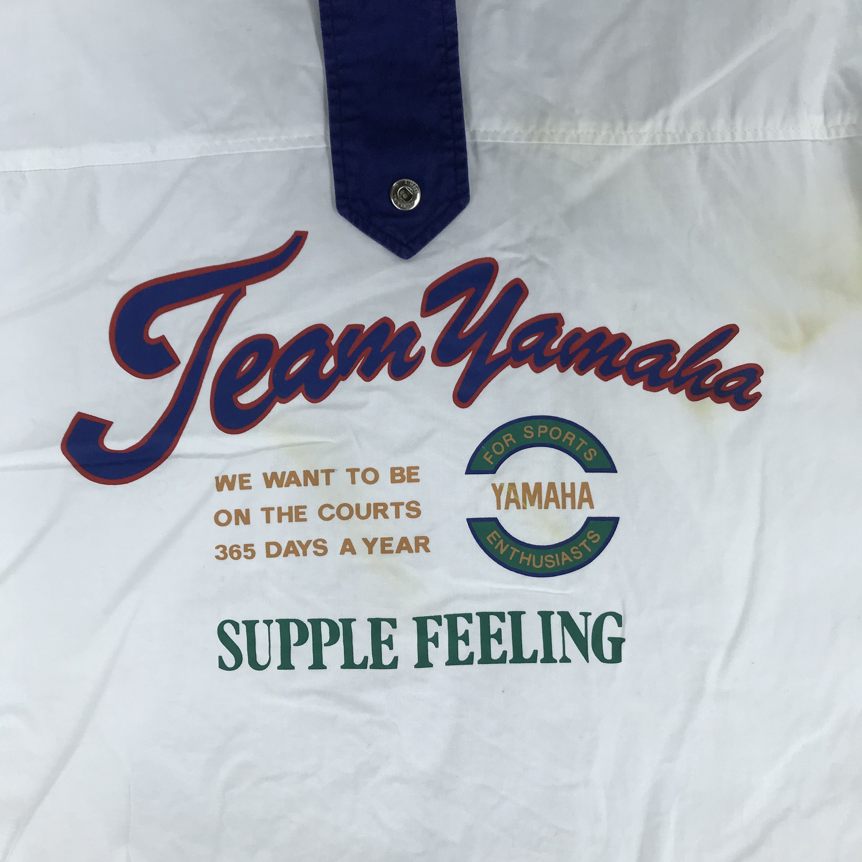 Yamaha Vintage Team Yahama Big Logo Hooded Jacket #2656-105 Size US S / EU 44-46 / 1 - 11 Thumbnail