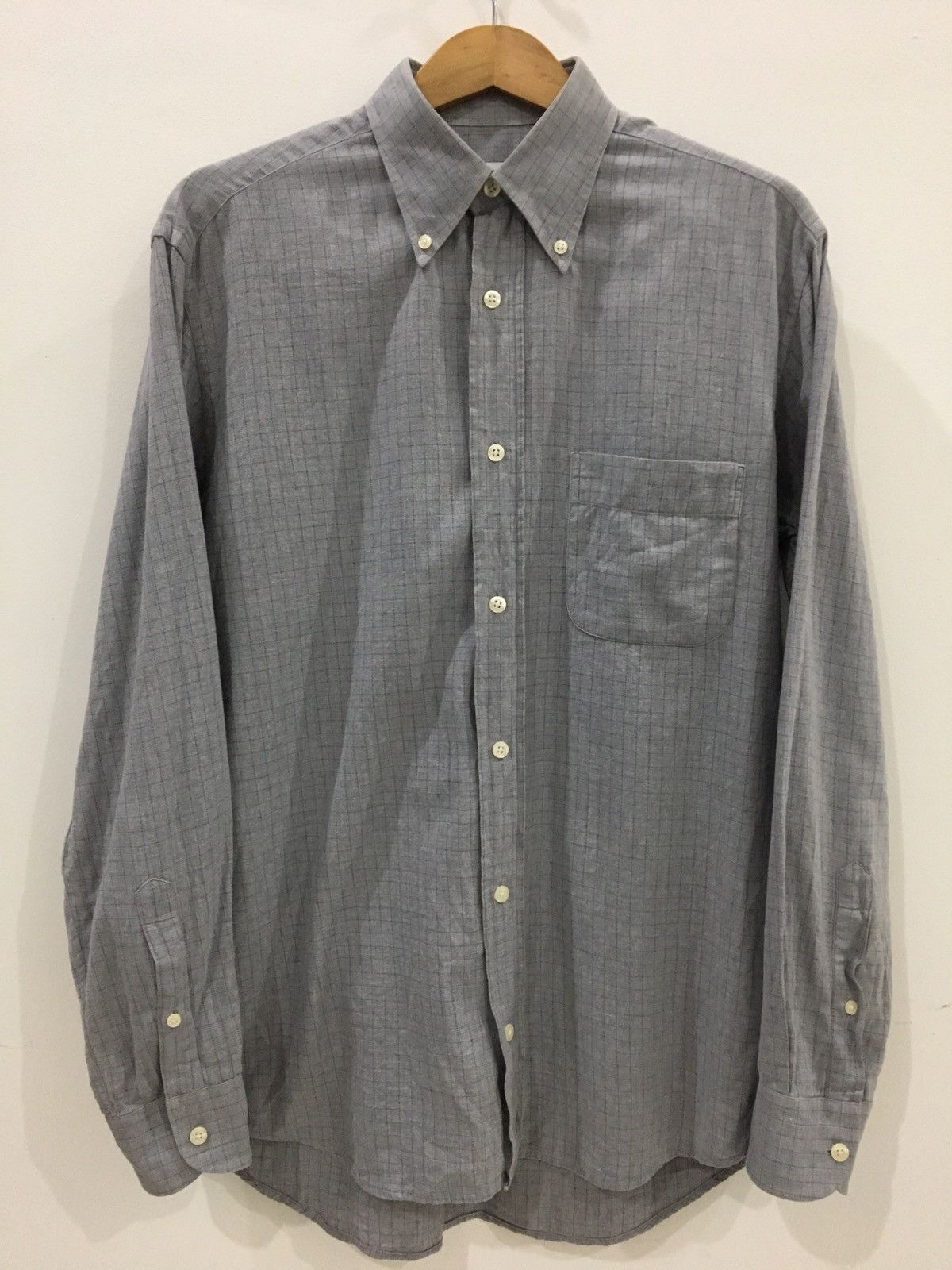 Designer LANVIN - PLAID CHECK SHIRT / BUTTON UPS SHIRT Size US M / EU 48-50 / 2 - 3 Thumbnail