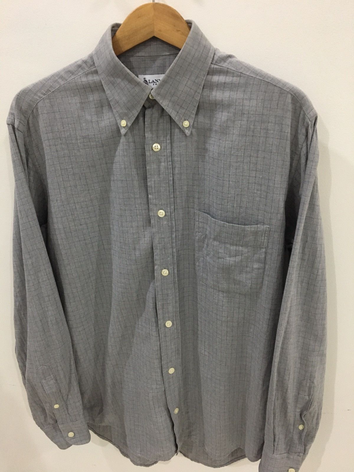 Designer LANVIN - PLAID CHECK SHIRT / BUTTON UPS SHIRT Size US M / EU 48-50 / 2 - 1 Thumbnail
