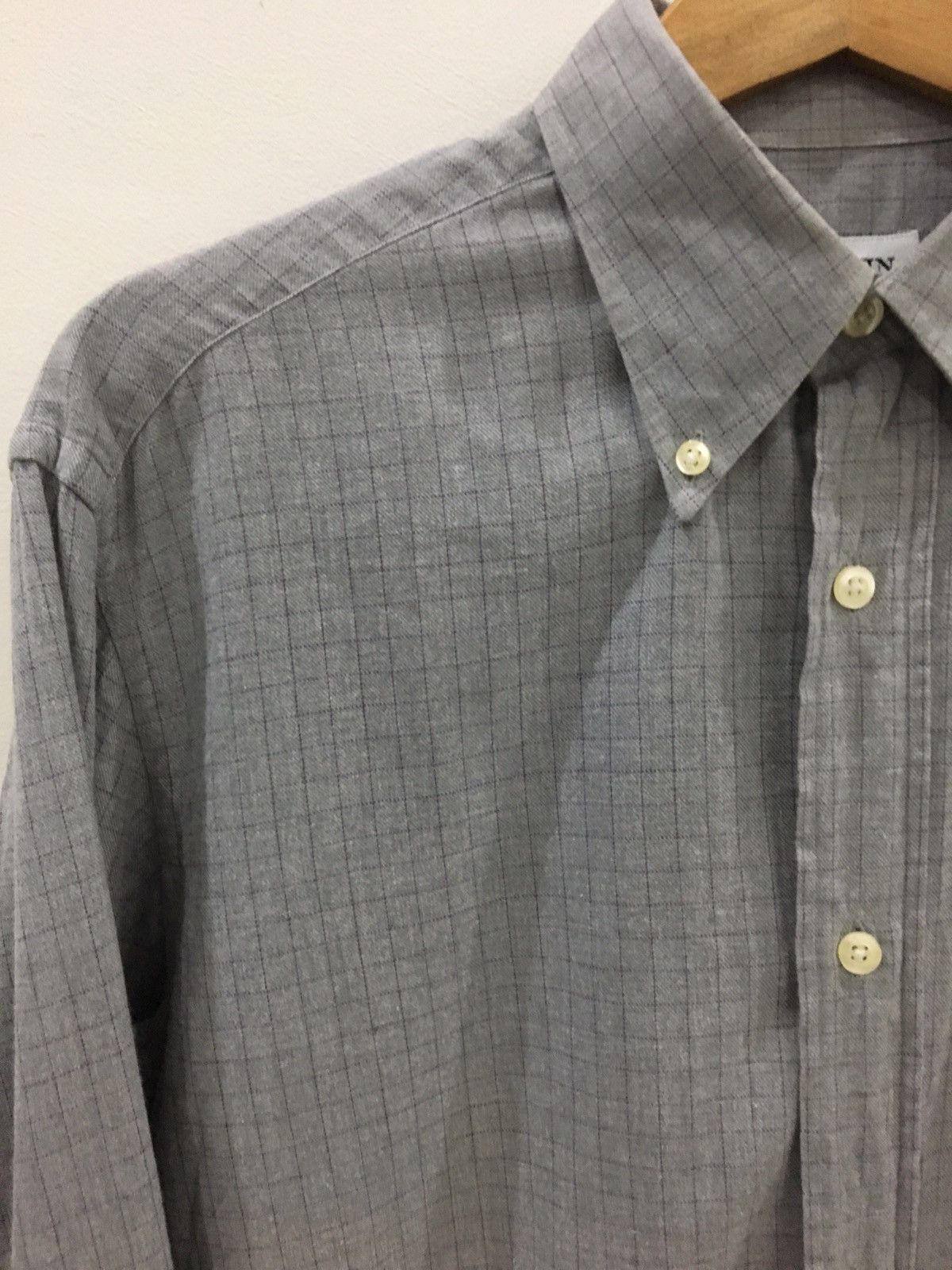 Designer LANVIN - PLAID CHECK SHIRT / BUTTON UPS SHIRT Size US M / EU 48-50 / 2 - 5 Thumbnail