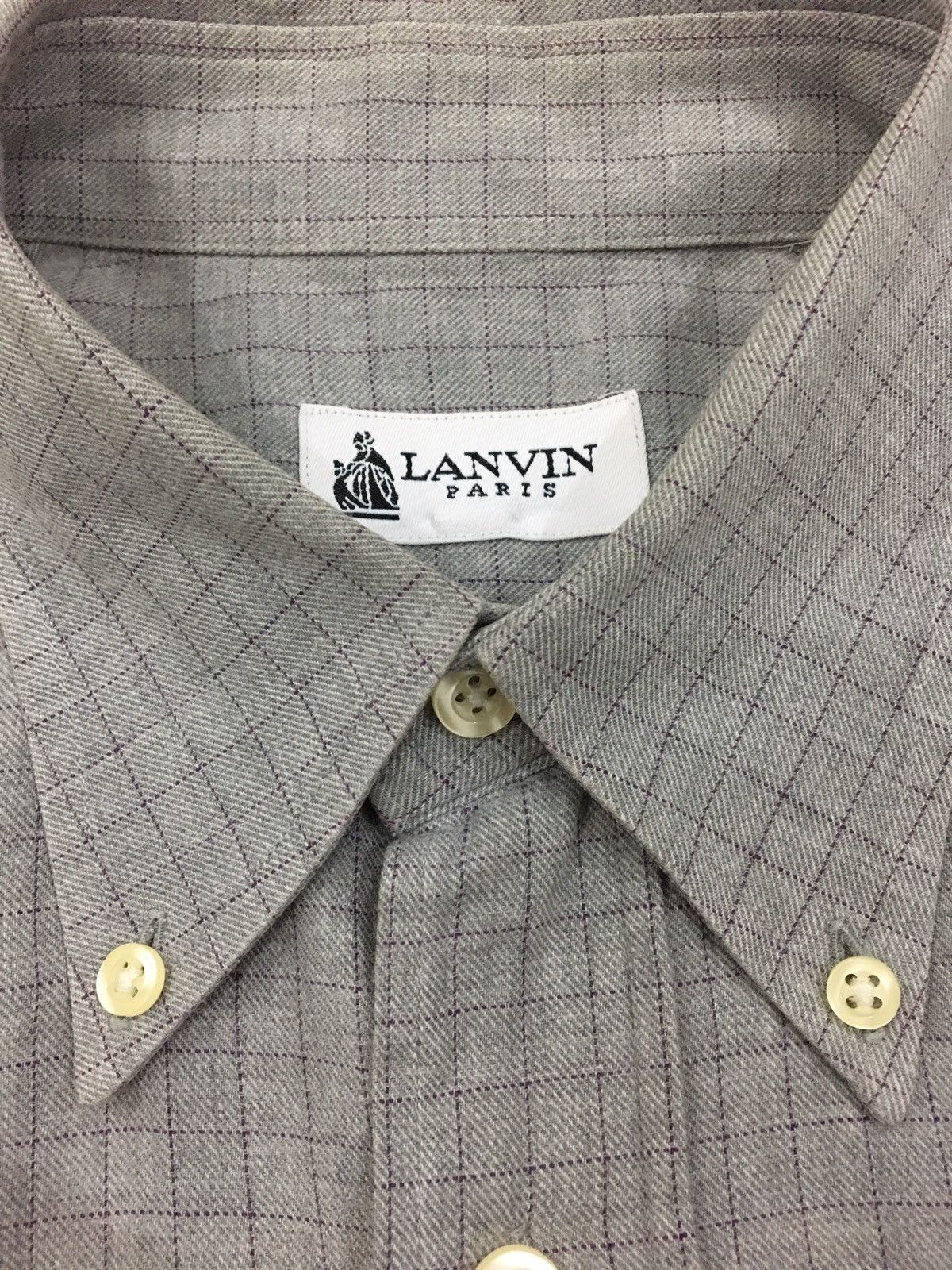 Designer LANVIN - PLAID CHECK SHIRT / BUTTON UPS SHIRT Size US M / EU 48-50 / 2 - 2 Thumbnail