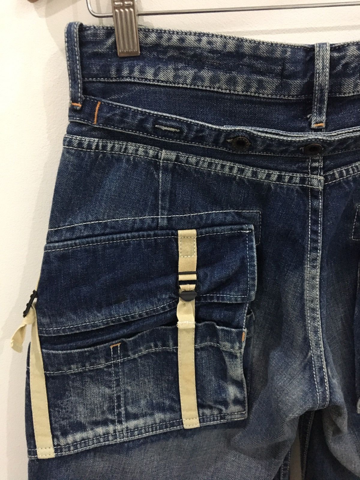 Japanese Brand JOHN BULL - BONDAGE SEDITIONARIES CARGO DENIM SHORTS Size US 30 / EU 46 - 9 Thumbnail