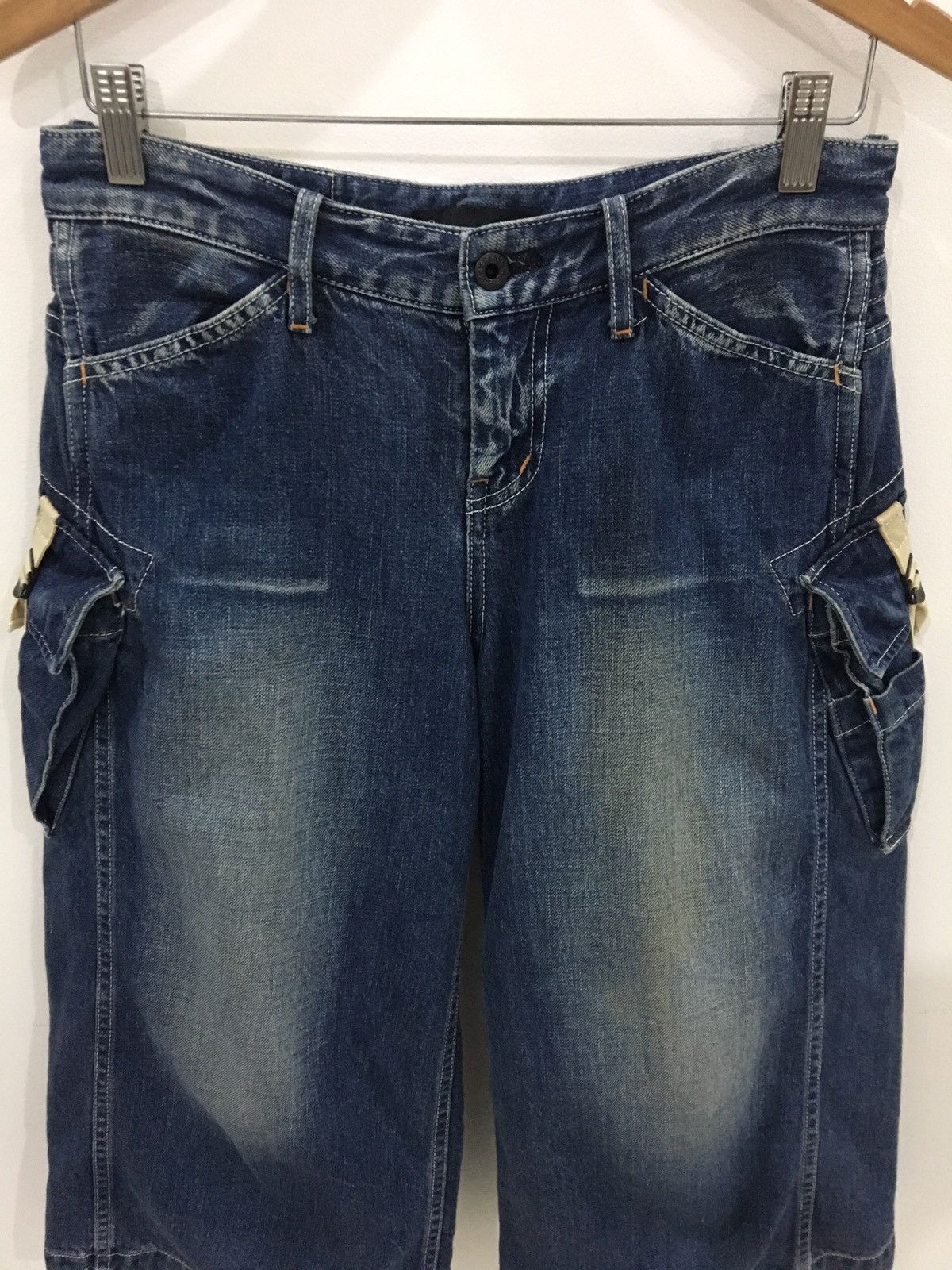 Japanese Brand JOHN BULL - BONDAGE SEDITIONARIES CARGO DENIM SHORTS Size US 30 / EU 46 - 5 Thumbnail