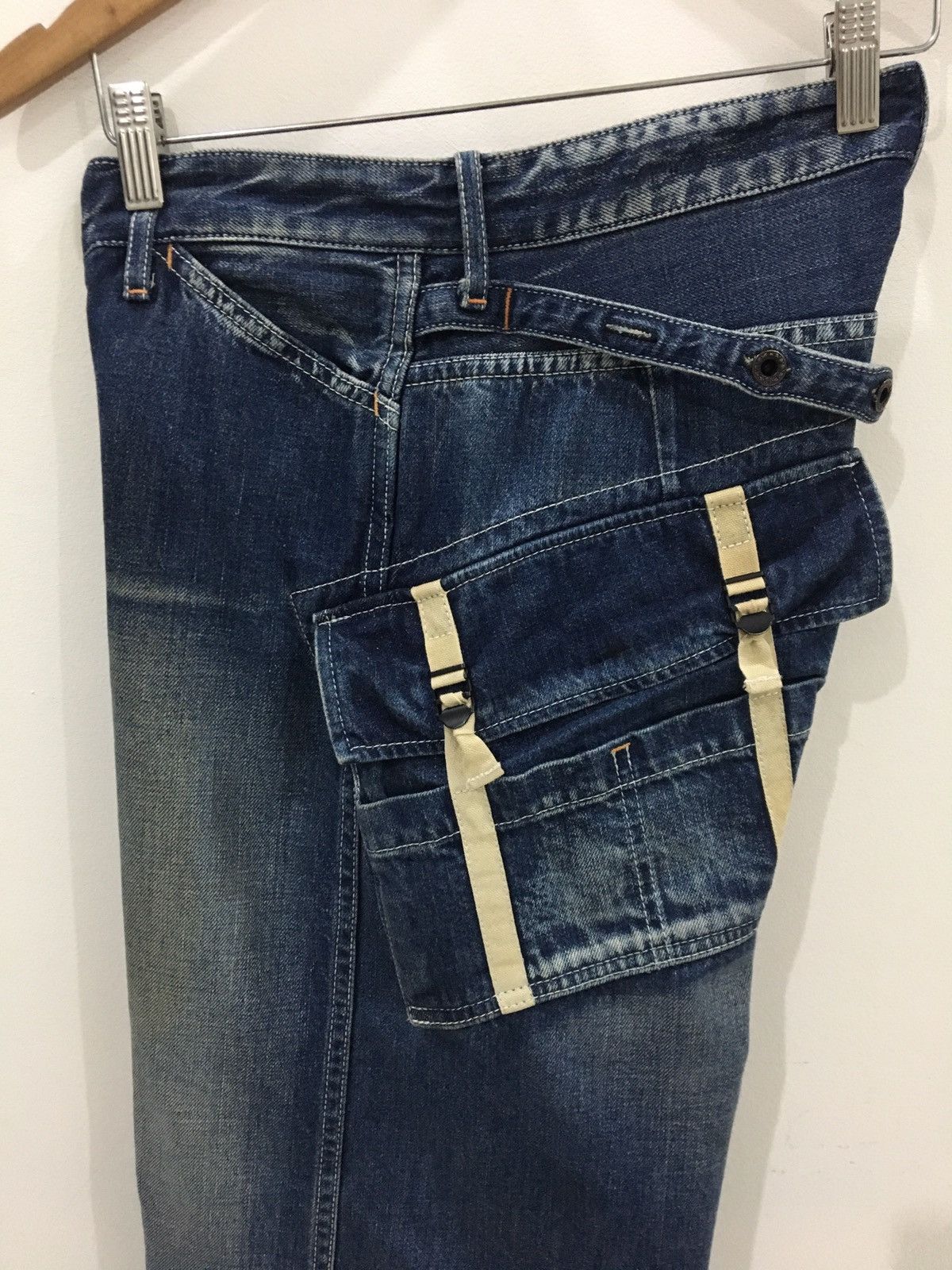 Japanese Brand JOHN BULL - BONDAGE SEDITIONARIES CARGO DENIM SHORTS Size US 30 / EU 46 - 11 Thumbnail
