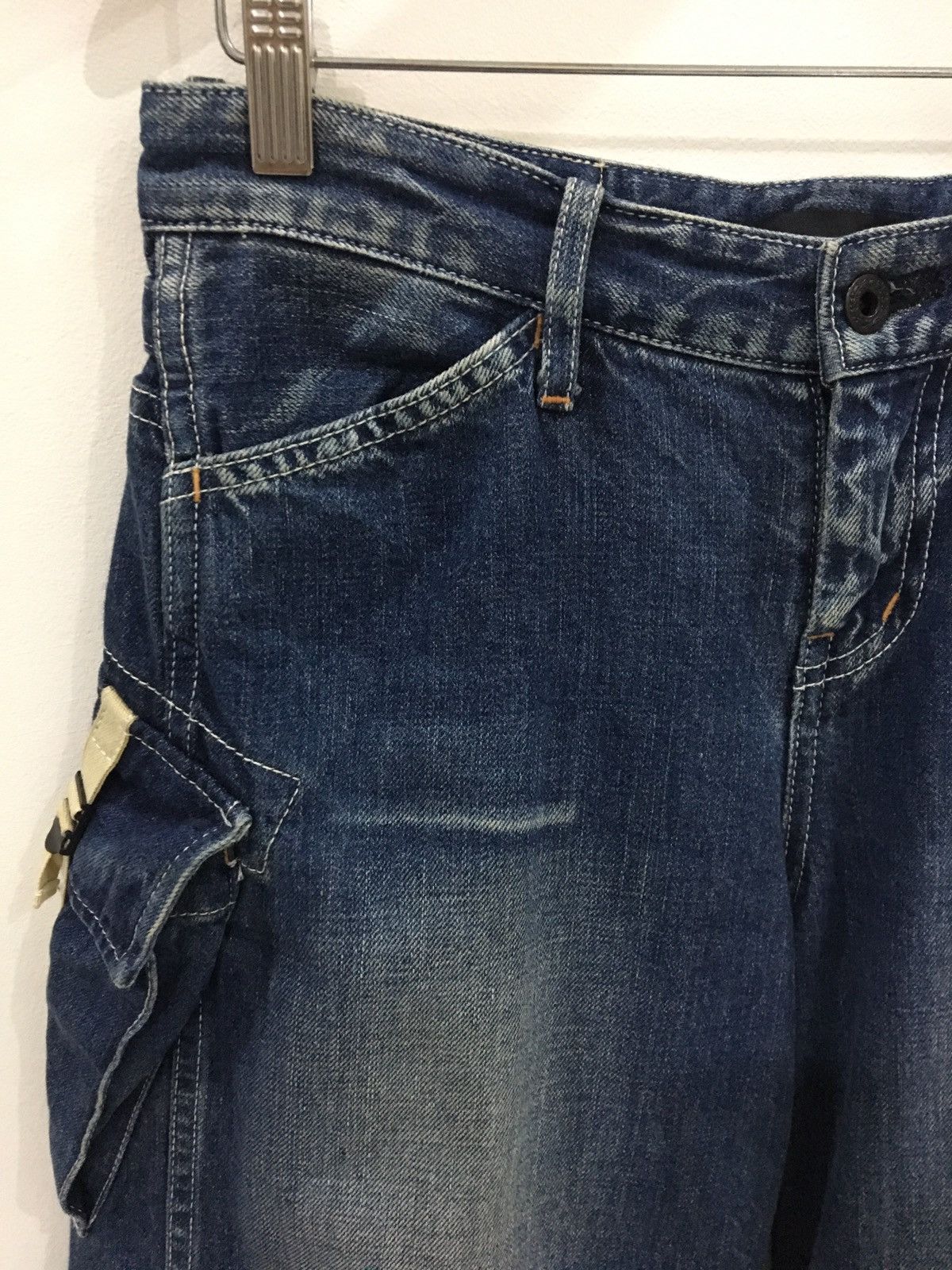 Japanese Brand JOHN BULL - BONDAGE SEDITIONARIES CARGO DENIM SHORTS Size US 30 / EU 46 - 6 Thumbnail