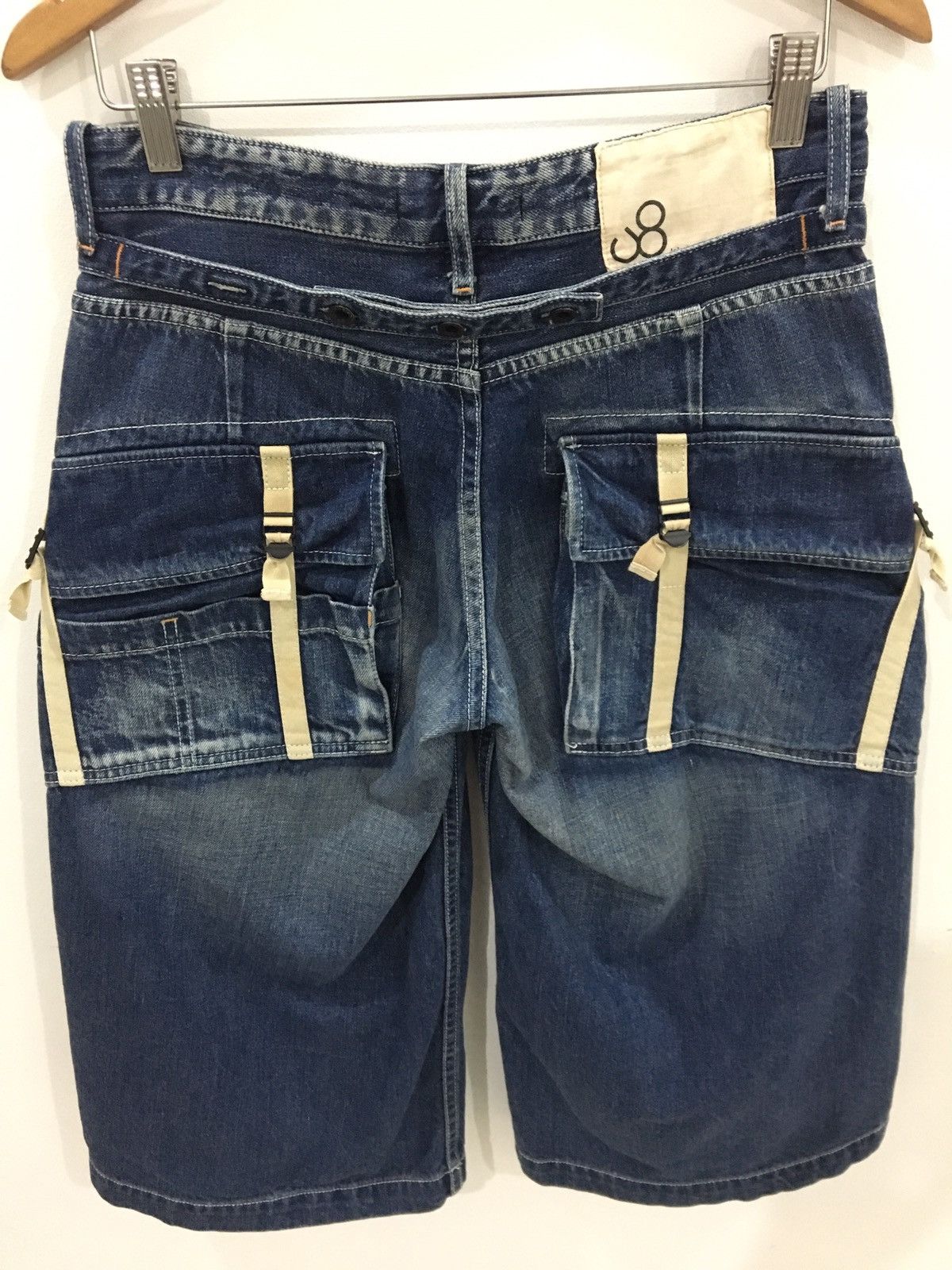 Japanese Brand JOHN BULL - BONDAGE SEDITIONARIES CARGO DENIM SHORTS Size US 30 / EU 46 - 3 Thumbnail