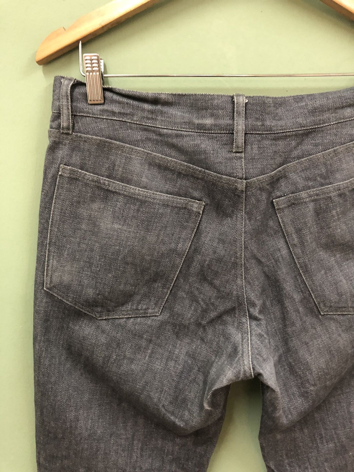 Japanese Brand INÉD HOMME BY YOHJI - RELAXED FIT BASIC HEATHER DENIM JEANS Size US 32 / EU 48 - 8 Thumbnail