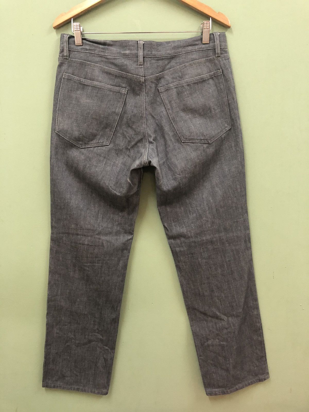 Japanese Brand INÉD HOMME BY YOHJI - RELAXED FIT BASIC HEATHER DENIM JEANS Size US 32 / EU 48 - 6 Thumbnail