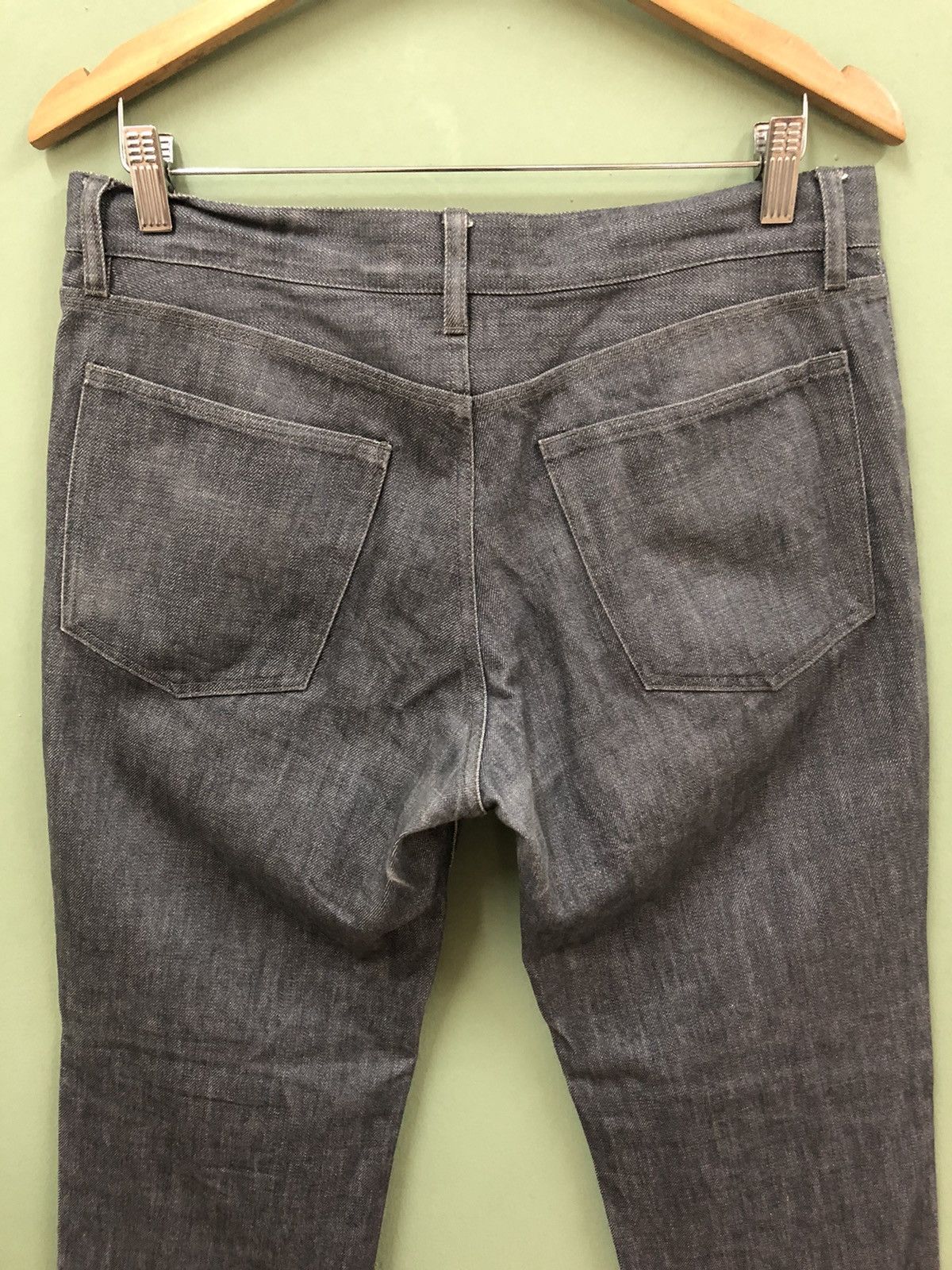 Japanese Brand INÉD HOMME BY YOHJI - RELAXED FIT BASIC HEATHER DENIM JEANS Size US 32 / EU 48 - 7 Thumbnail