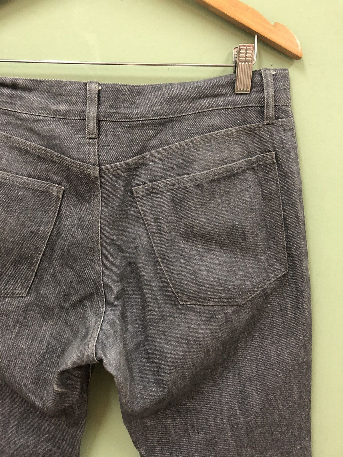 Japanese Brand INÉD HOMME BY YOHJI - RELAXED FIT BASIC HEATHER DENIM JEANS Size US 32 / EU 48 - 9 Thumbnail