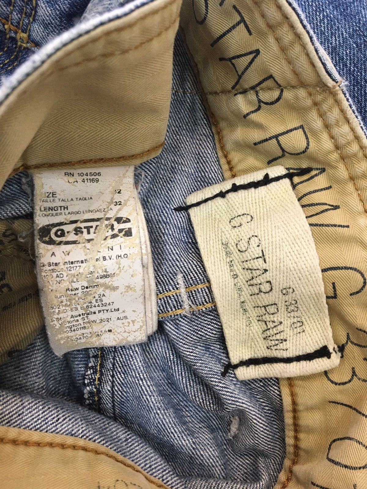 G-Star G-STAR RAW - RELAXED FIT DISTRESSED WASHED RIPPED JEANS Size US 33 - 13 Thumbnail