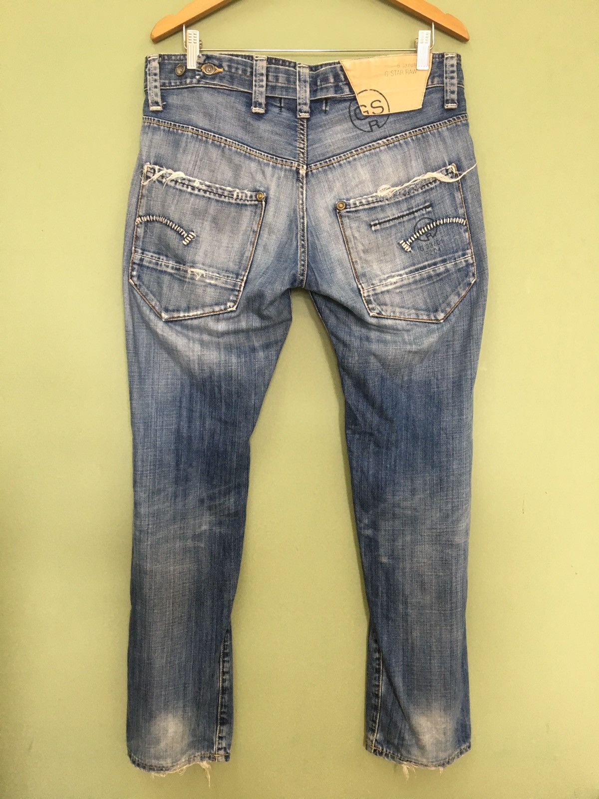G-Star G-STAR RAW - RELAXED FIT DISTRESSED WASHED RIPPED JEANS Size US 33 - 7 Thumbnail