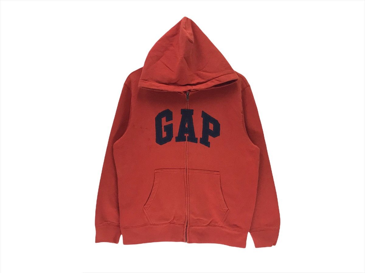 Gap × Vintage Vintage GAP Big Logo Zipper Hoddie Sweatshirt Size US M / EU 48-50 / 2 - 1 Thumbnail