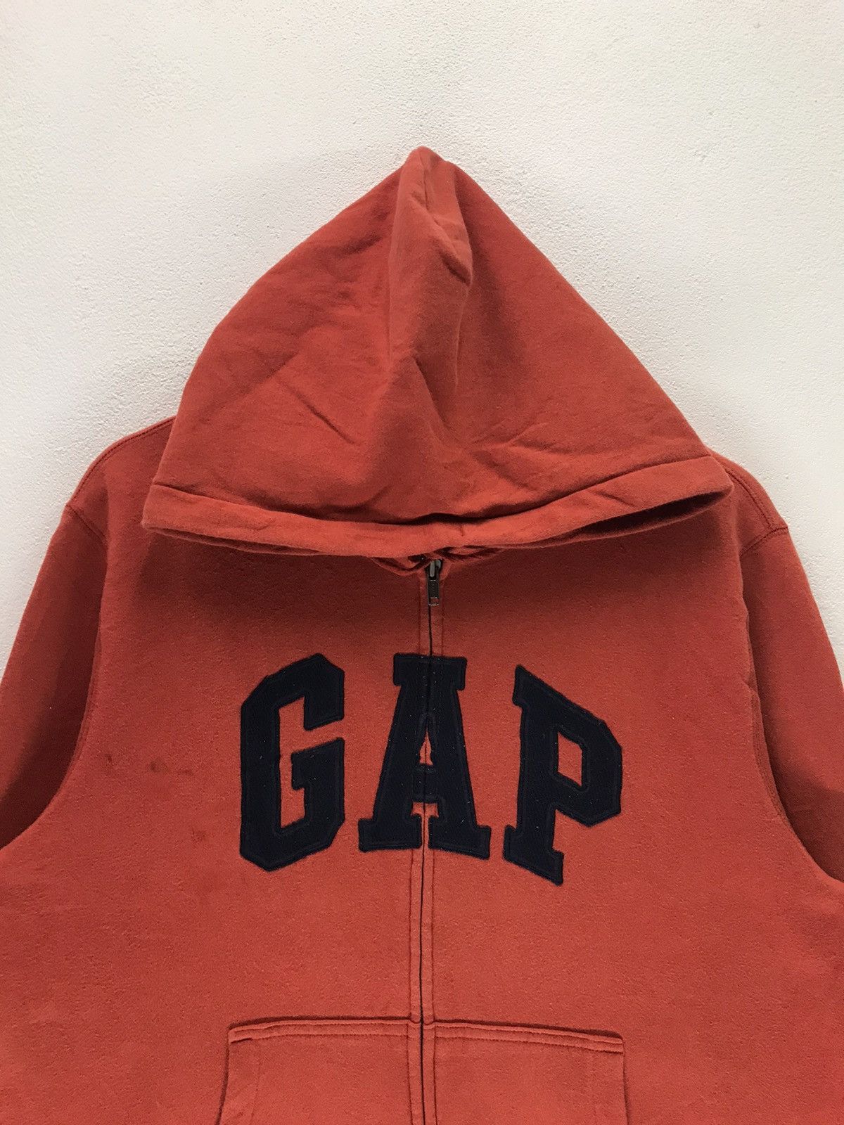 Gap × Vintage Vintage GAP Big Logo Zipper Hoddie Sweatshirt Size US M / EU 48-50 / 2 - 2 Thumbnail