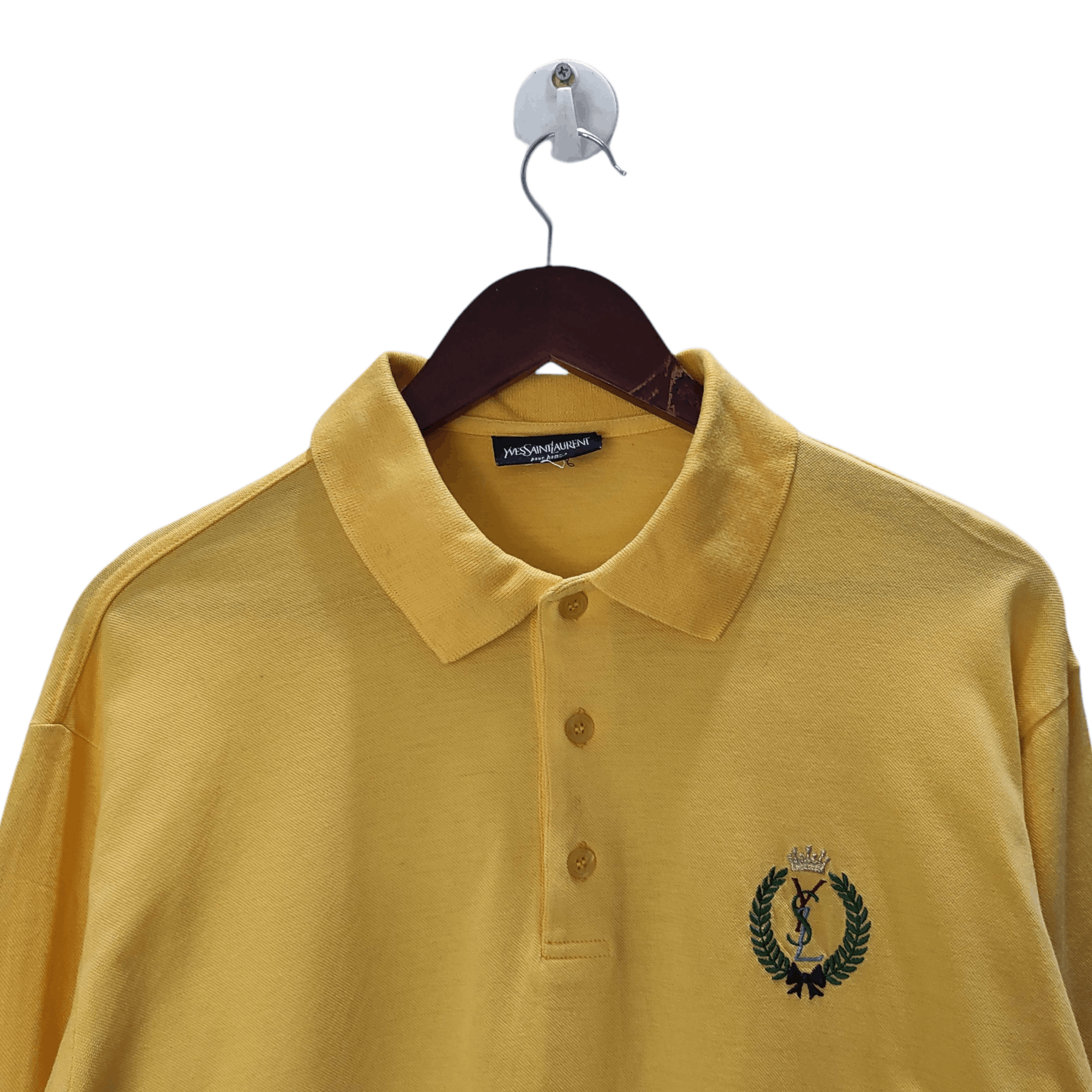 Yves Saint Laurent Yves Saint Laurent Pour Homme YSL Polo shirt big logo Size US M / EU 48-50 / 2 - 2 Thumbnail