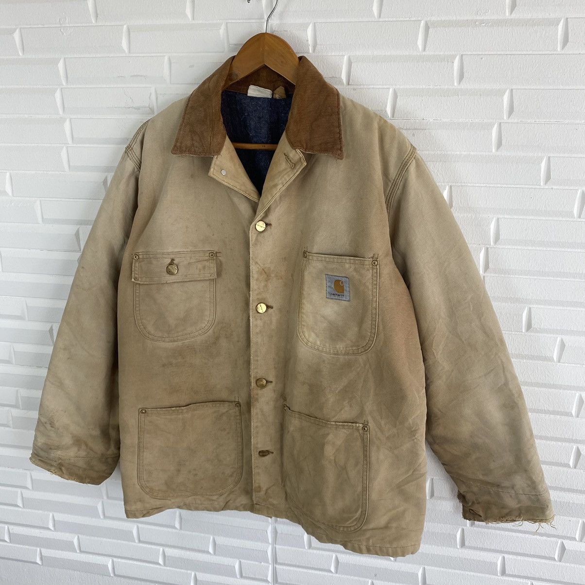 VINTAGE CARHARTT WORKER BLANKET LINING JACKET