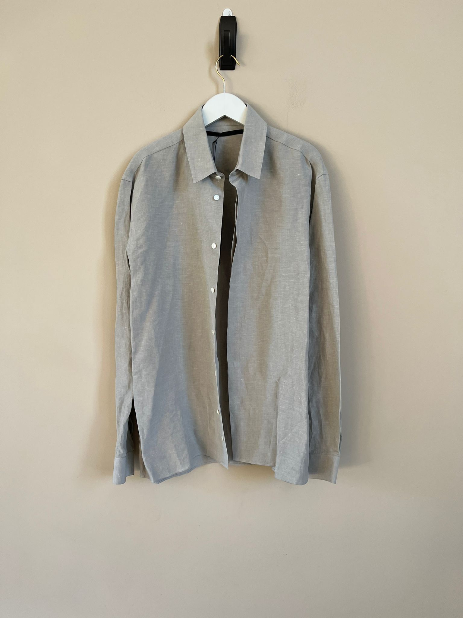 image of Haider Ackermann Shirt Lubricus In Cream / Sand in Cream/Sand, Men's (Size Medium)