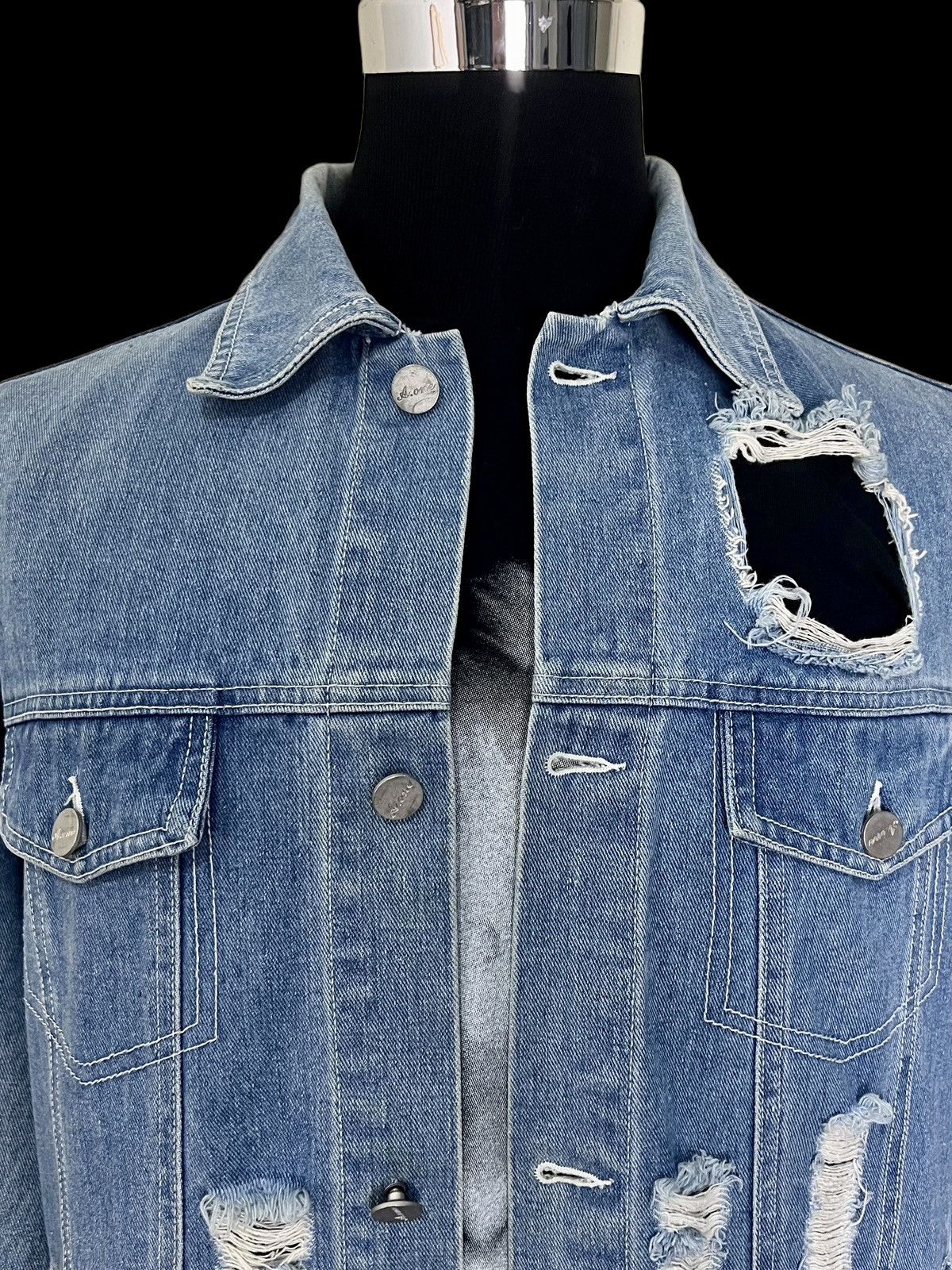 Fugazi 🔥HOT ITEM🔥 FUGAZI DISTRESSED DENIM JACKET Size US XL / EU 56 / 4 - 4 Thumbnail