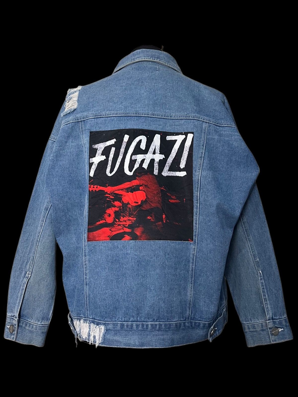 Fugazi 🔥HOT ITEM🔥 FUGAZI DISTRESSED DENIM JACKET Size US XL / EU 56 / 4 - 3 Thumbnail