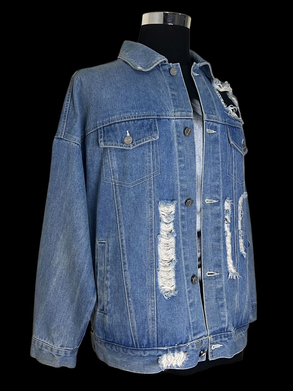 Fugazi 🔥HOT ITEM🔥 FUGAZI DISTRESSED DENIM JACKET Size US XL / EU 56 / 4 - 7 Thumbnail