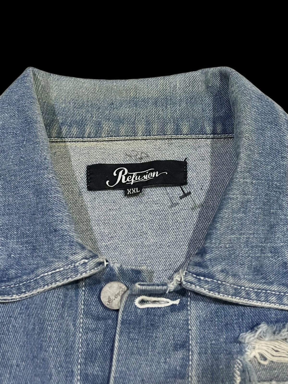Fugazi 🔥HOT ITEM🔥 FUGAZI DISTRESSED DENIM JACKET Size US XL / EU 56 / 4 - 18 Thumbnail