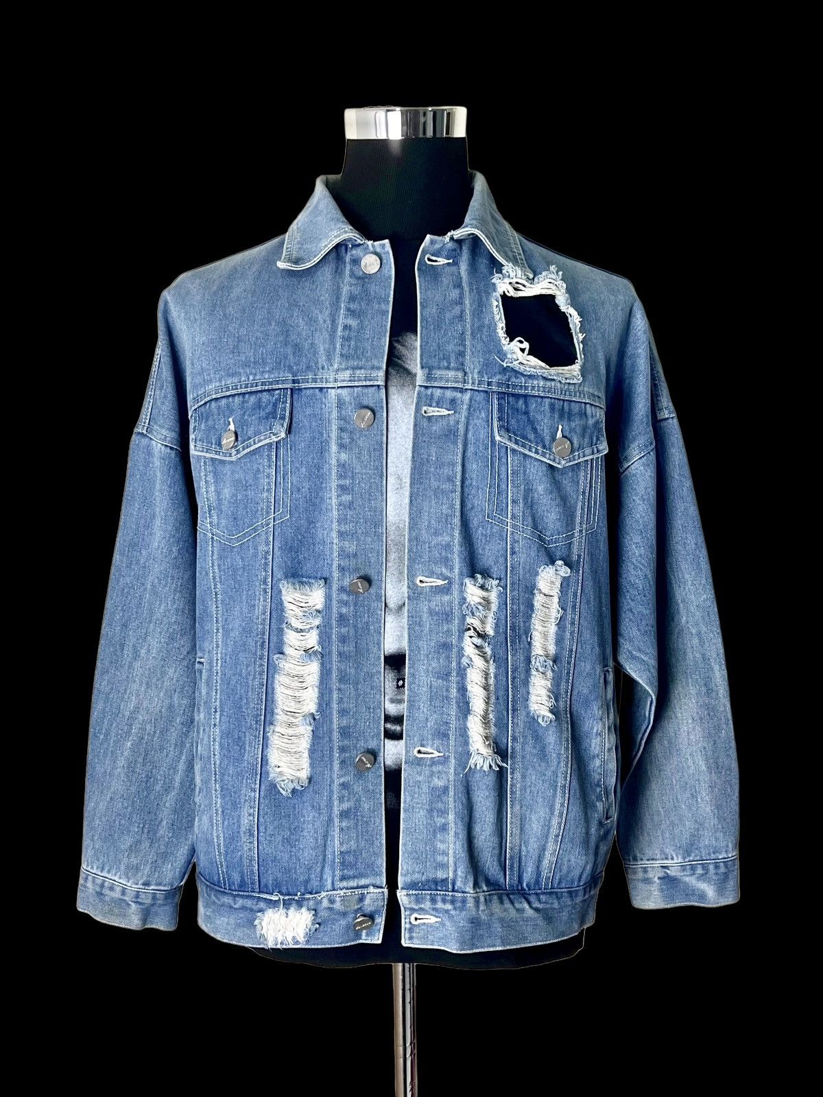 Fugazi 🔥HOT ITEM🔥 FUGAZI DISTRESSED DENIM JACKET Size US XL / EU 56 / 4 - 2 Thumbnail