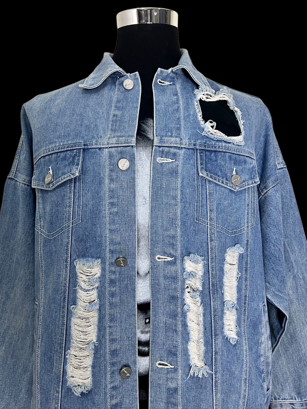 Fugazi 🔥HOT ITEM🔥 FUGAZI DISTRESSED DENIM JACKET Size US XL / EU 56 / 4 - 5 Thumbnail
