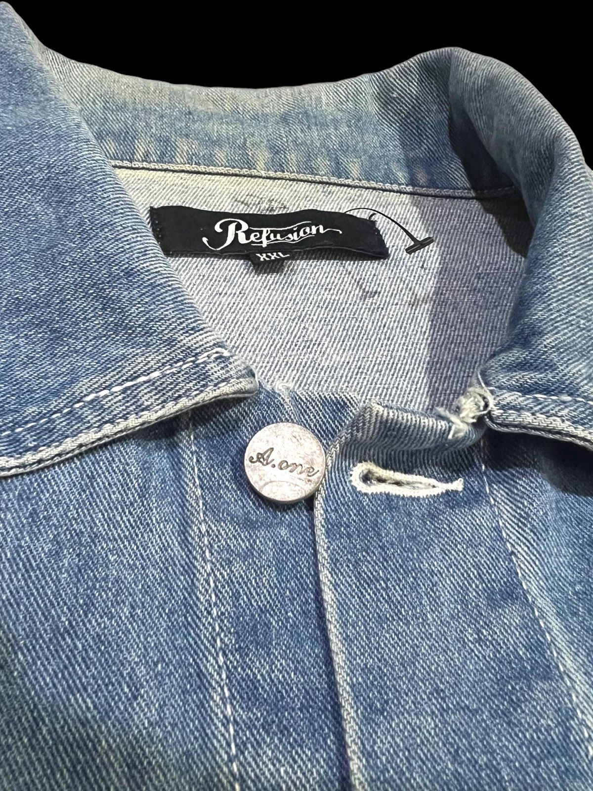 Fugazi 🔥HOT ITEM🔥 FUGAZI DISTRESSED DENIM JACKET Size US XL / EU 56 / 4 - 16 Thumbnail