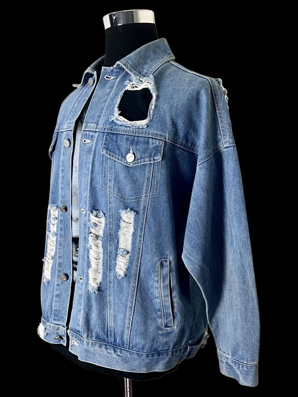 Fugazi 🔥HOT ITEM🔥 FUGAZI DISTRESSED DENIM JACKET Size US XL / EU 56 / 4 - 8 Thumbnail