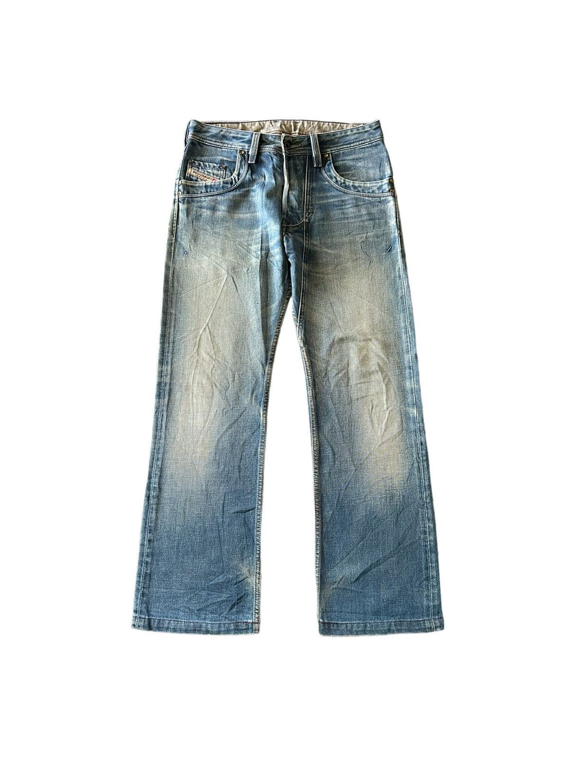 Image of Archival Clothing x Diesel Archive 2000S Diesel Blue Washed Flare Jeans, Men's (Size 31)