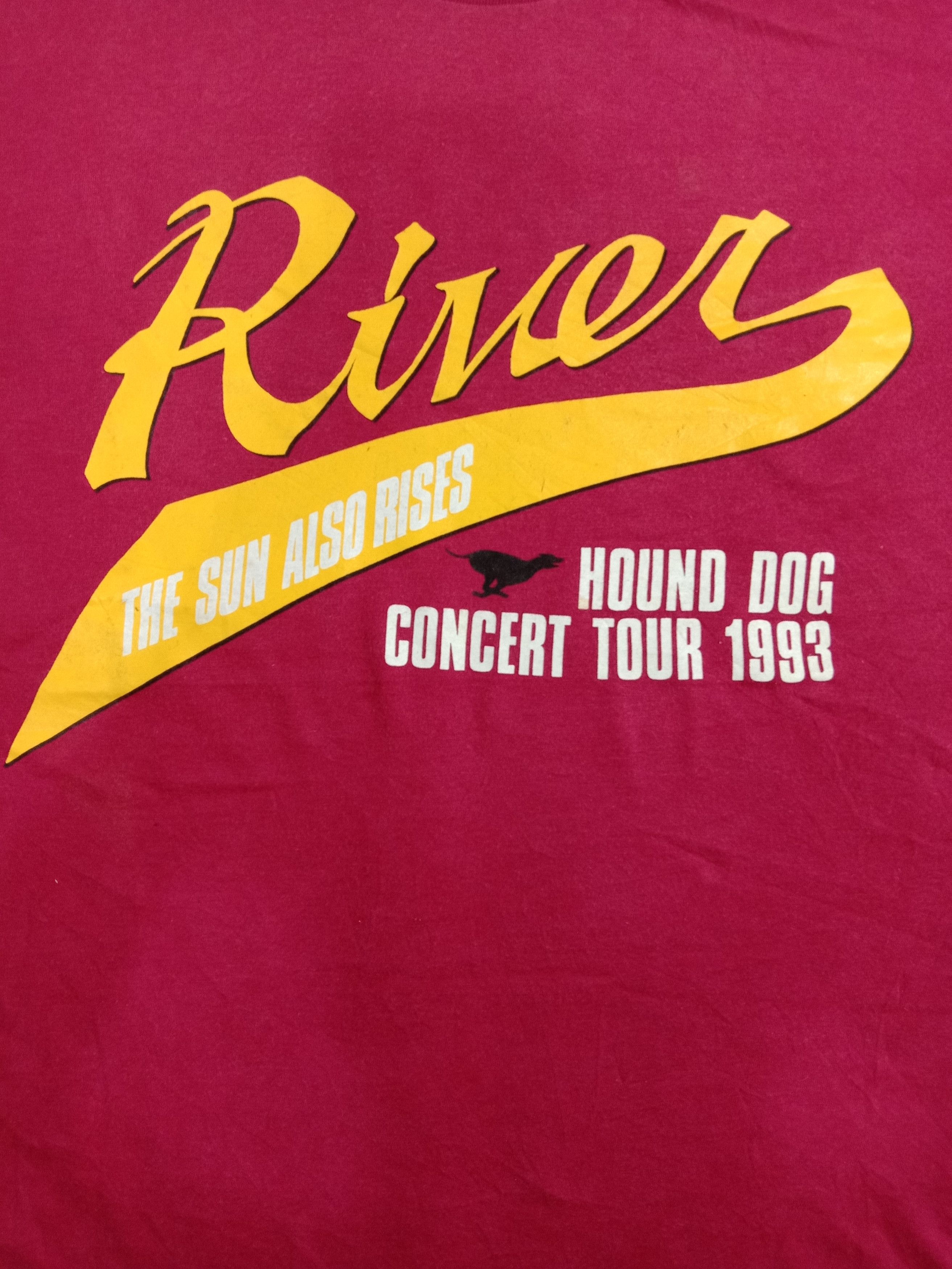Band Tees VINTAGE 90s RIVER THE SUN HOUND HOG TOUR SHIRT (A30) Size US M / EU 48-50 / 2 - 2 Thumbnail