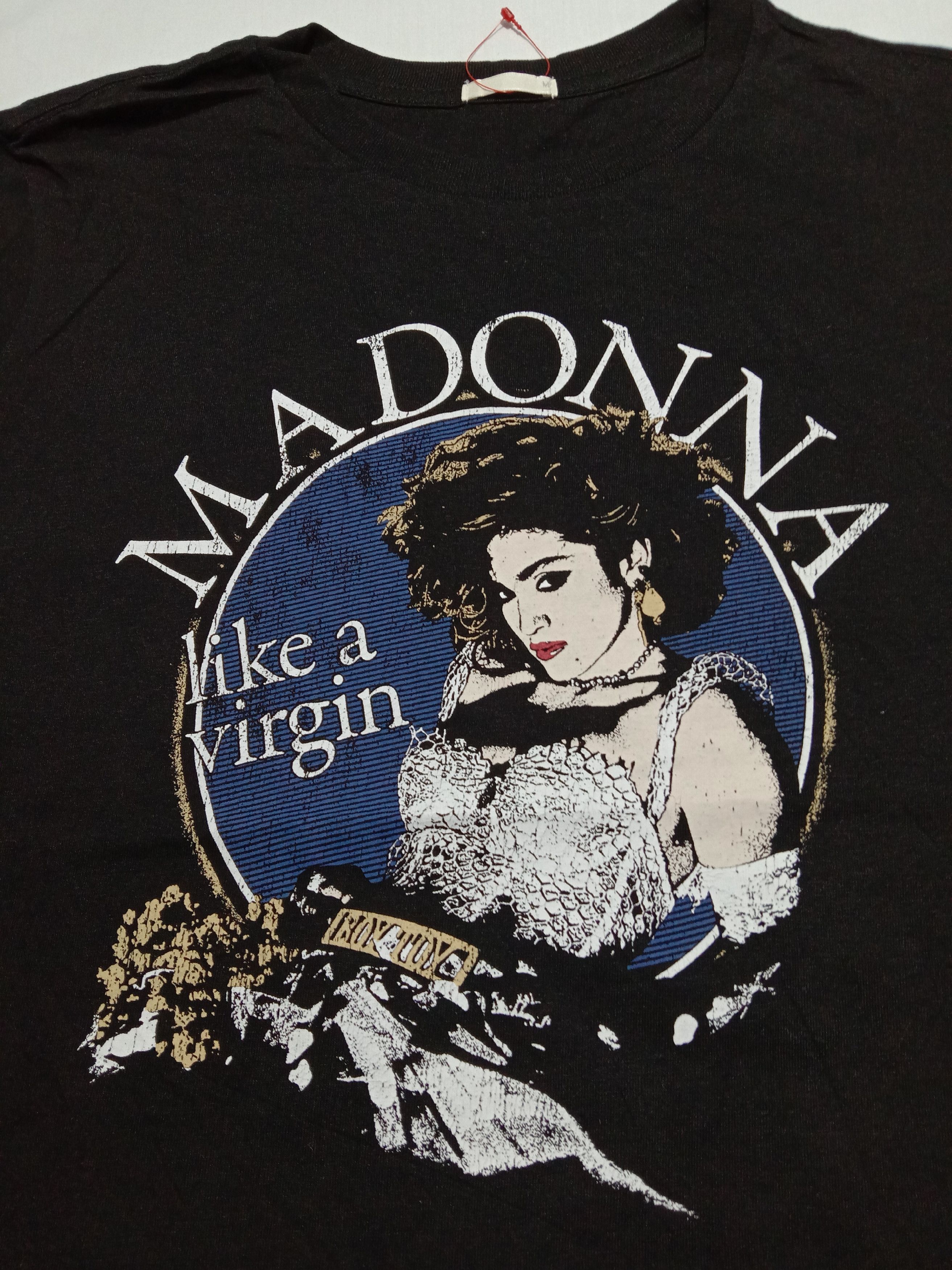 Band Tees Madonna Like a Virgin 1985 Tour Poster Black Tee Size US S / EU 44-46 / 1 - 3 Thumbnail