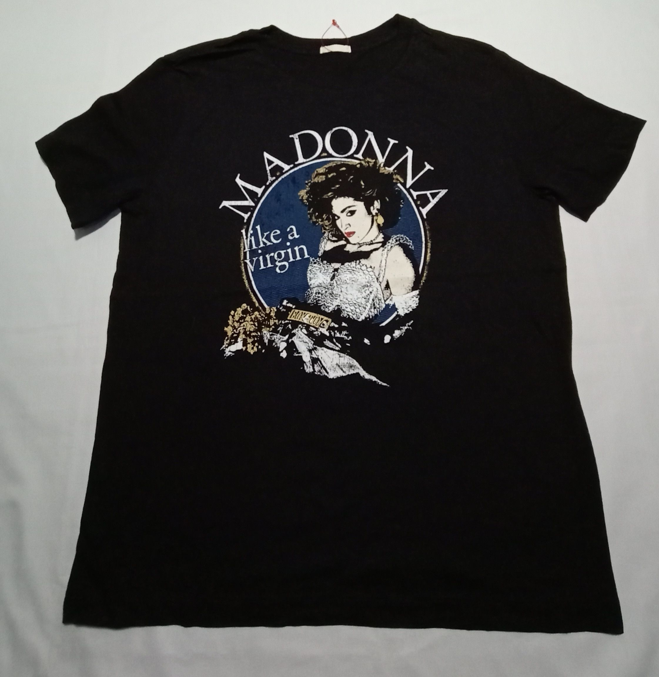 【80's】 MADONNA LIKE A PRAYER Tee Vintage Madonna Like A Prayer Graphic Black Unisex T-shirt