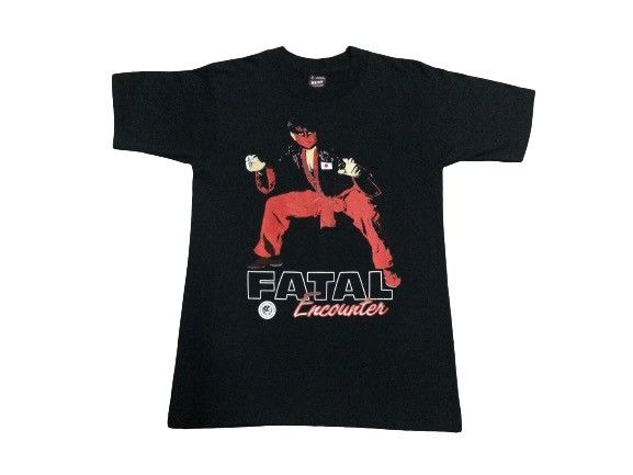 image of Vintage Japan Pro Wrestling Wwf Fatal Encounter T Shirts in Black, Men's (Size Small)
