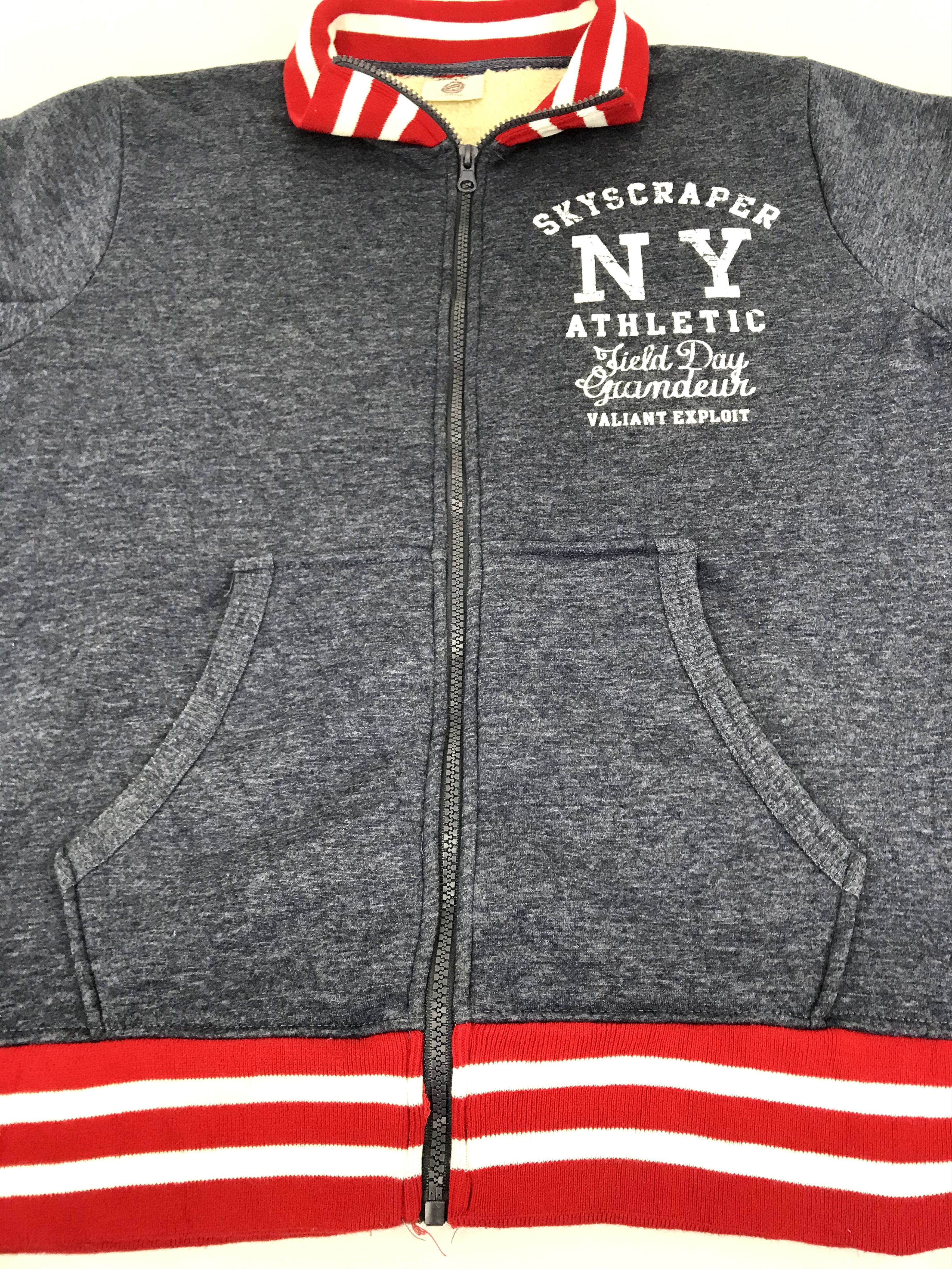 Japanese Brand Vintage Oblo Design Skyscraper New York Athletic Sherpa Size L / US 10 / IT 46 - 3 Thumbnail