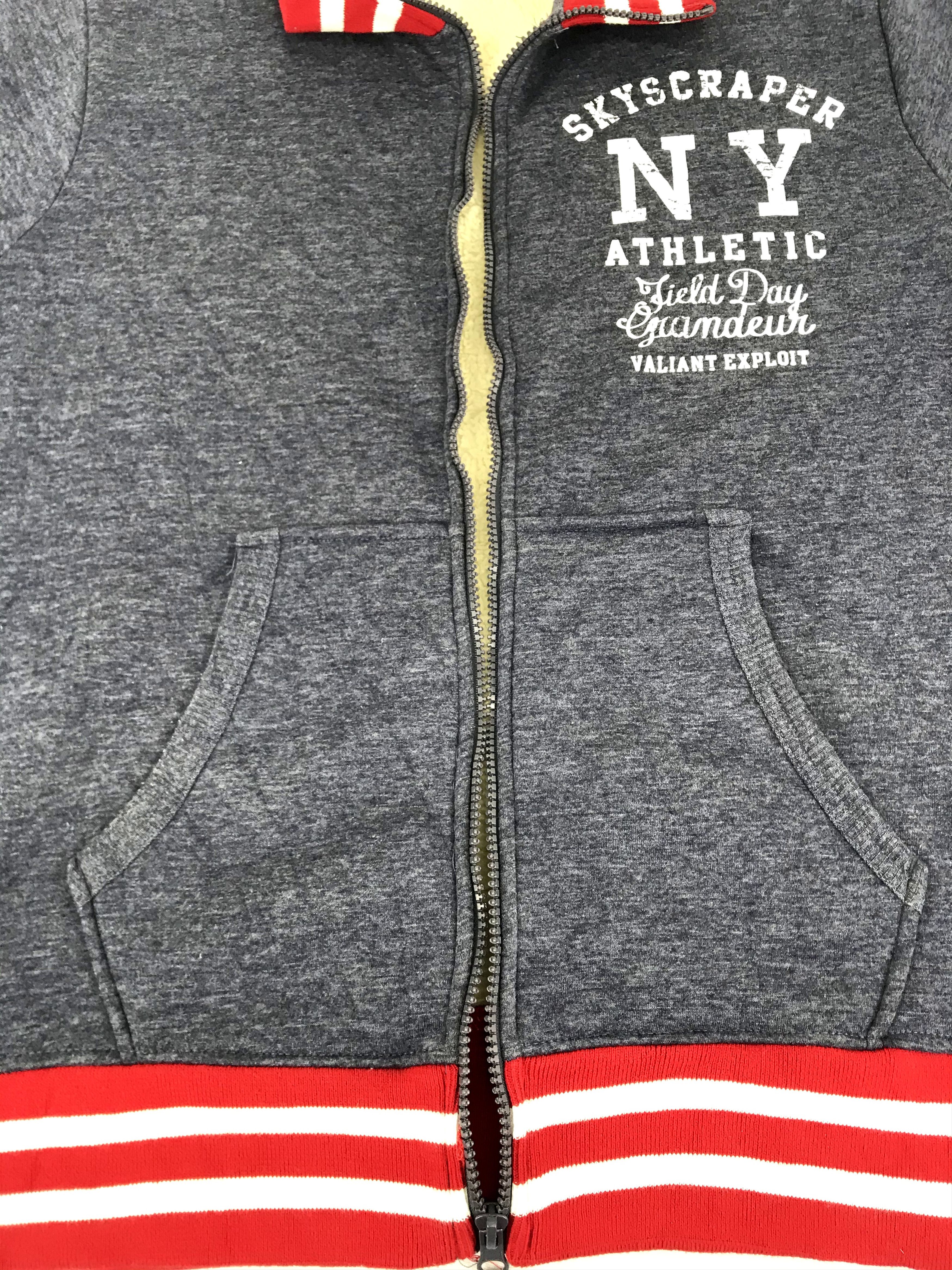 Japanese Brand Vintage Oblo Design Skyscraper New York Athletic Sherpa Size L / US 10 / IT 46 - 5 Thumbnail
